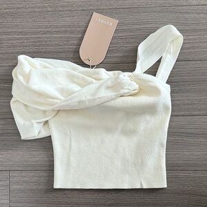 Meshki Off-White Women's Crop Top